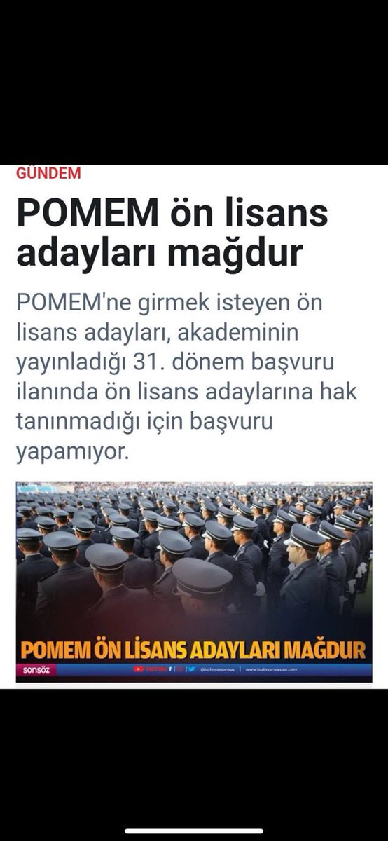TugceMrdglu's tweet photo. @YalcinDoganVHP @AliYerlikaya Sayın Bakanım @AliYerlikaya önlisans mezunu polis adayları 31.dönem POMEM alımına başvuru yapamıyor. Önlisans adayları tekrar kendilerine kontenjan açılmasını istiyor Bilgilerinize arz ederiz.

#pomemonlisans
3 https://t.co/o2IUAYv0Dd