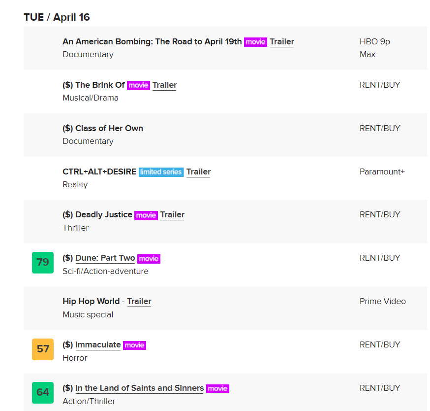 BrightlyAgain's tweet photo. #tvshow #tvviewing #shows PREMIERE DATES FOR NEW AND RETURNING SHOWS AND SPECIALS
From: SAT / April 13 - SUN / April 21
https://t.co/0sNDA9IOSi https://t.co/G0KdS1dKEw