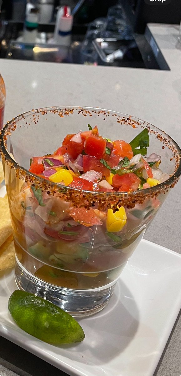 60610Get's tweet photo. @TGIFridays I was excited to order this until it came. $15 for a chopped mango pico de gallo that was SUPPOSED to have shrimp in it but you’d need a magnifying glass to see and find. What a WASTE OF MONEY. https://t.co/NZuewCeukf