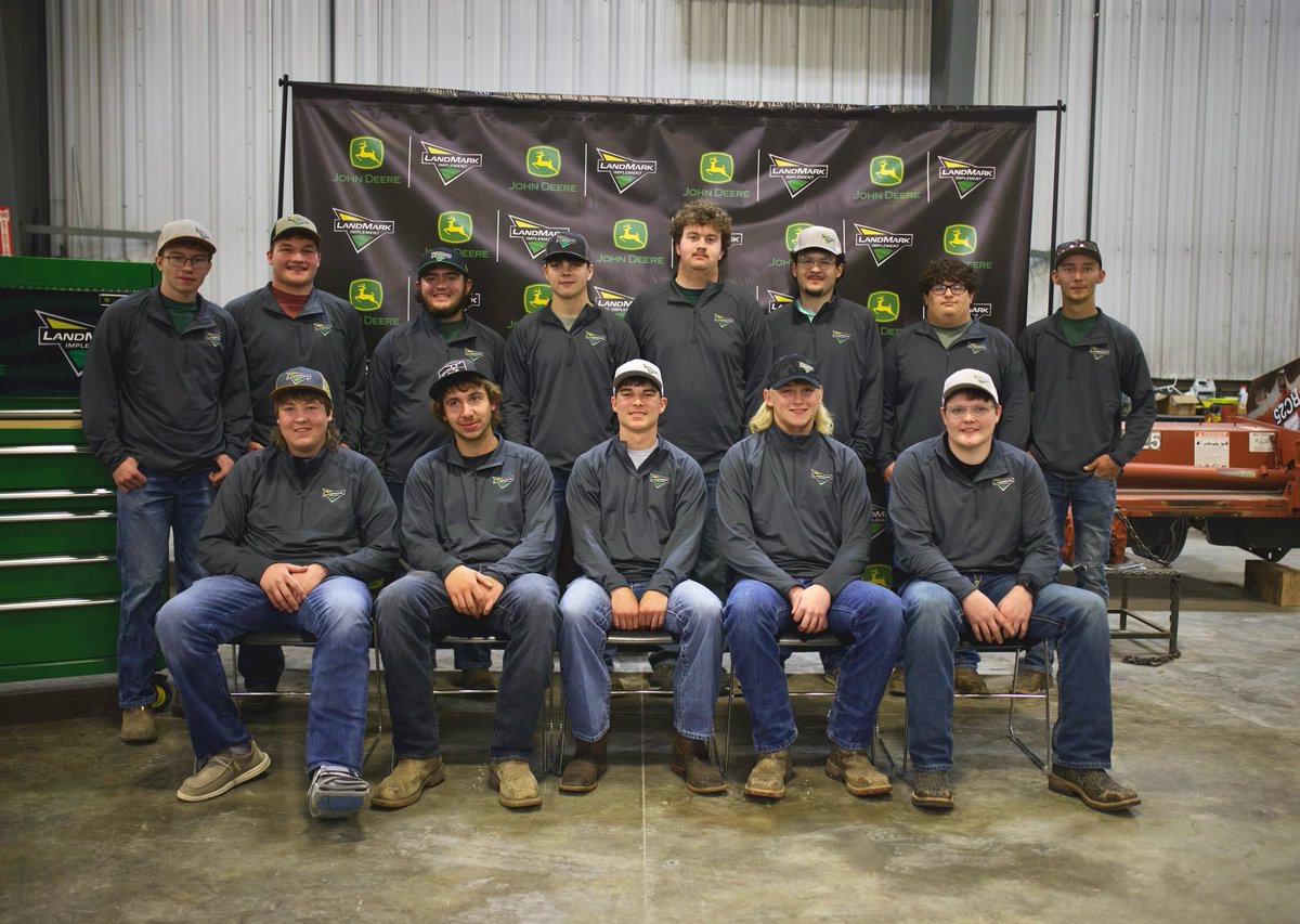 LandMarkImp's tweet photo. Today, we held a signing day to celebrate the students who will be joining our Student Tech Program. These students will be attending @SCCNeb Milford and @cccnebedu Hastings to earn a Debt-Free Degree and guaranteed employment after college! 👩🔧👨🔧
#LandMarkDifference. https://t.co/VV686fjPdj