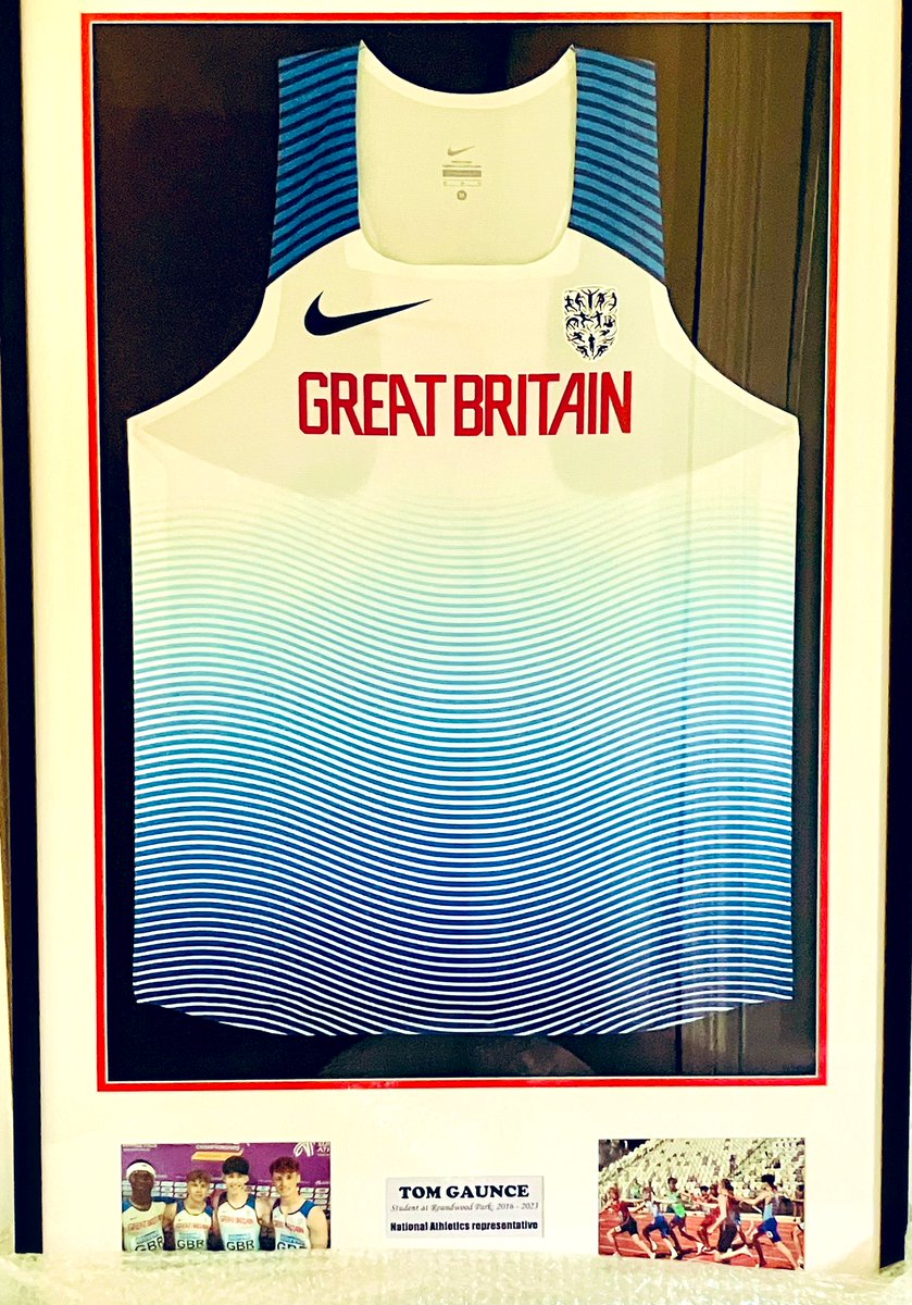 Alumni: As we begin our Athletics season, the representative shirts of two exceptional alumni students, Mia McIntosh &amp; Tom Gaunce, will be hung on the sportshall balcony. #proudrps #teamrps #rpsathletics ❤️🇬🇧