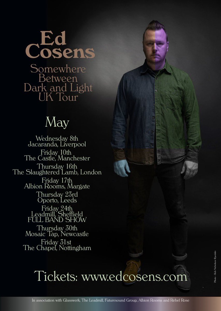 Tickets on sale now for my UK tour in May 🤟🤟🤟 Just wrote the set list and am so excited🙌🙌🙌 Can’t wait… Pre-order the new album and hope to see you at a show 🙏🏻 Pls RT and share!! edcosens.com