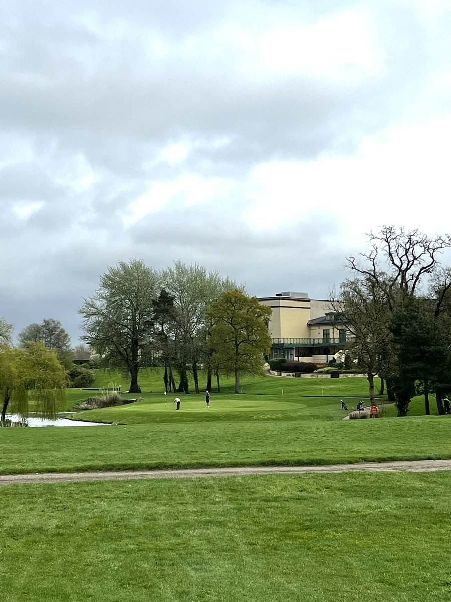 At least it wasn’t raining today, but the course at the Vale Resort is still more of a bog than lush green fairways and firm greens. It's going to need a lot more dry and warm weather to dry out…