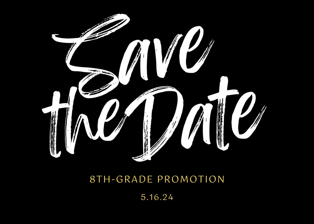 8th-grade promotion is a month away. To participate, students must pass all of their classes by Wednesday, May 8.

#CBBTigerStrong #KCKPS #BetterEveryDay