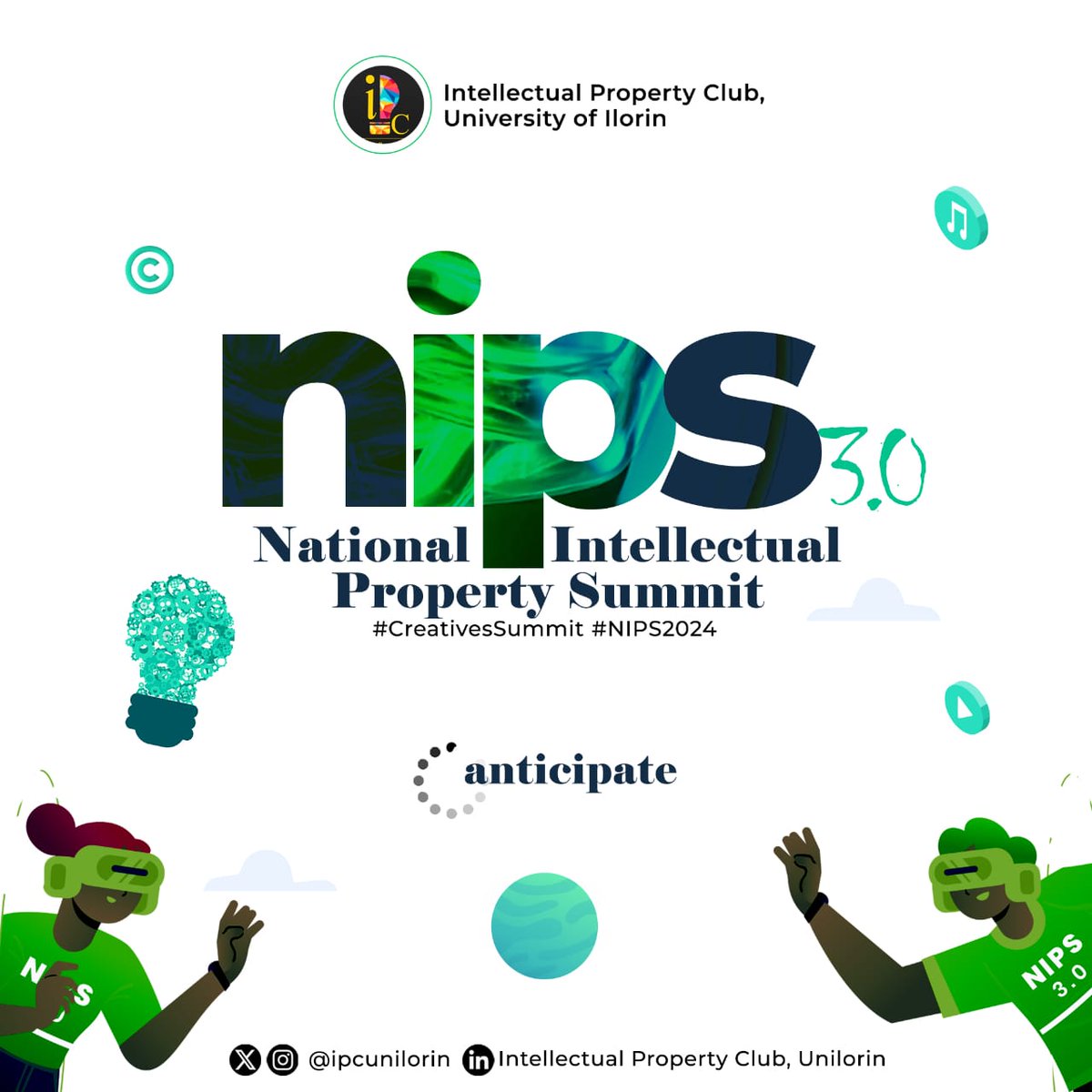 We've been in the kitchen!!🔥🧑🏾‍🍳

The Intellectual Property Club, University of Ilorin is excited to announce the third edition of the National Intellectual Property Summit (NIPS 3.0.)

Stay tuned for updates on this remarkable event.

#NIPS2024
#CreativesSummit