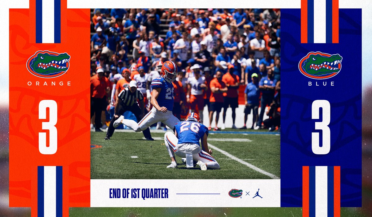 3's at the end of the 1st. #GoGators