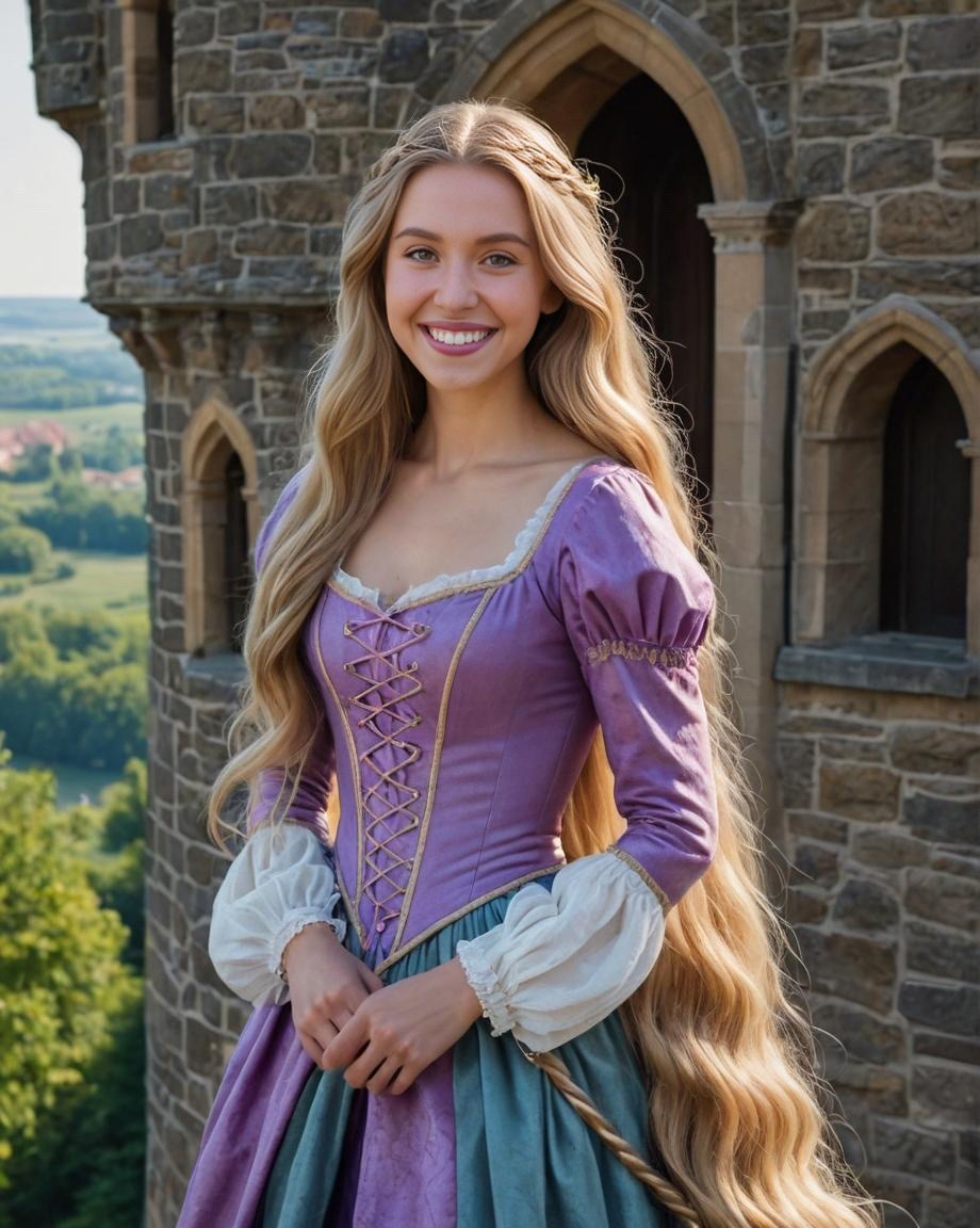 Sydney Sweeney as Rapunzel  #disneyprincess #RAPUNZEL #SydneySweeney #aiart #aipowersforgood #aibeauty