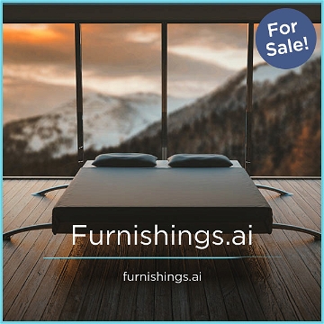 🛏 Furnishings.ai Premium Furnishings .ai domain name and brand! #AI #ArtificialInteligence #chatgpt4 #chatai #GPT #bots #DeepLearning #furniture #interiordesign #homedecoration #VR #Decor #ArtificialIntelligence More AI Domains @IntAddSolutions InternetAddressSolutions.com