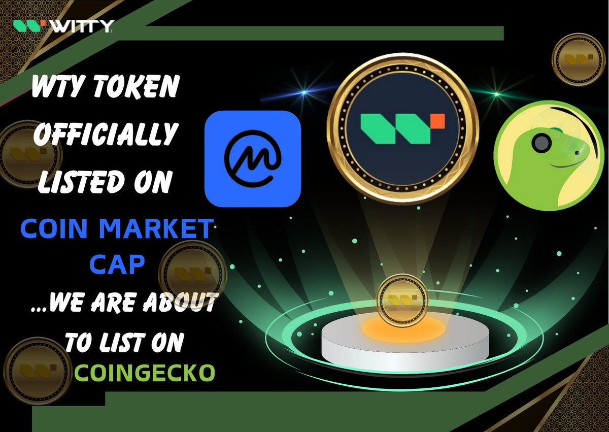 💢WE ARE THRILLED TO ANNOUNCE THE LISTING OF WTY TOKEN ON CMC💢

❇️ WTY has been listed on Coinmarketcap.
📎 coinmarketcap.com/currencies/wit…
❇️ We are about to get listed on Coingecko.

❇️ Auditing of our Smart Contract by the biggest Cybersecurity company in the Blockchain  (Certik) is…