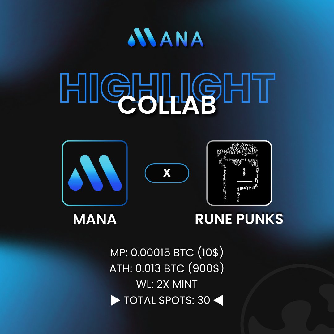 Recently, MANA members had the chance to mint @runepunksnft thanks to the job of our wonderful collab team. We secured a total of 30 spots for our community, which generated a total group profit of $27,000. A few clicks on a keyboard can sometimes be very rewarding.