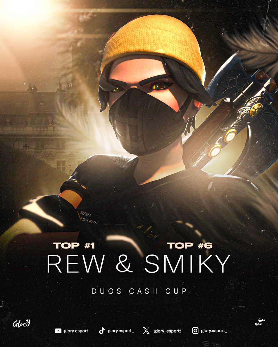 Glory_esportt's tweet image. Thank God for this victory, it’s a reminder that with faith and effort, great things can be achieved.

Tops that stand out in the Cash Cup Final:

#Top1 GLORY Rew
#Top6 GLORY Smiky

The studio’s performance is still progressing 

⁦#glorythetop⁩ 
⁧#خليها_علينا⁩