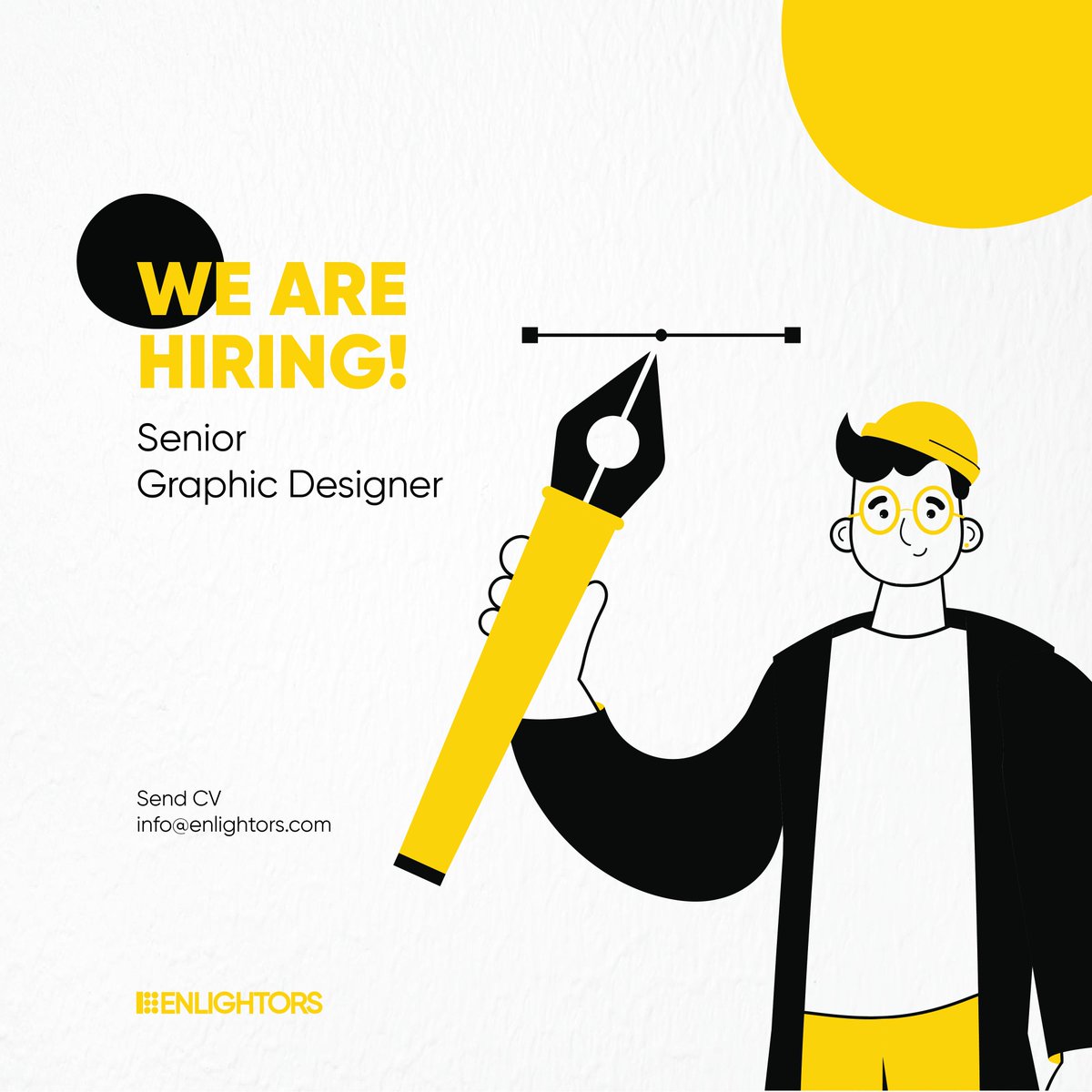 Enlightors's tweet photo. Join our creative team as a Senior Graphic Designer at Enlightors! 🎨✨

Submit your CV and sample of your works to the below email address mentioning, Senior Graphic Designer in the Subject line!

info@enlightors.com

#Enlightors #Iraq #Kurdistan #Hiring https://t.co/o7FseoPVhd