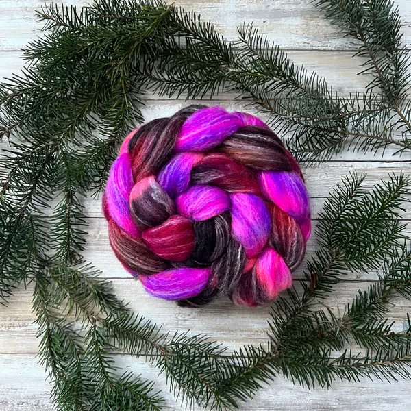 I just received Southdown/Bamboo/Firestar Hand Dyed Combed Top - &quot;Berries on Top&quot; - Spinning Fiber - Roving - Soft Fiber for Spinning Socks from hummingbirdsteampunk via Throne. Thank you! throne.com/xakaila #Wishlist #Throne