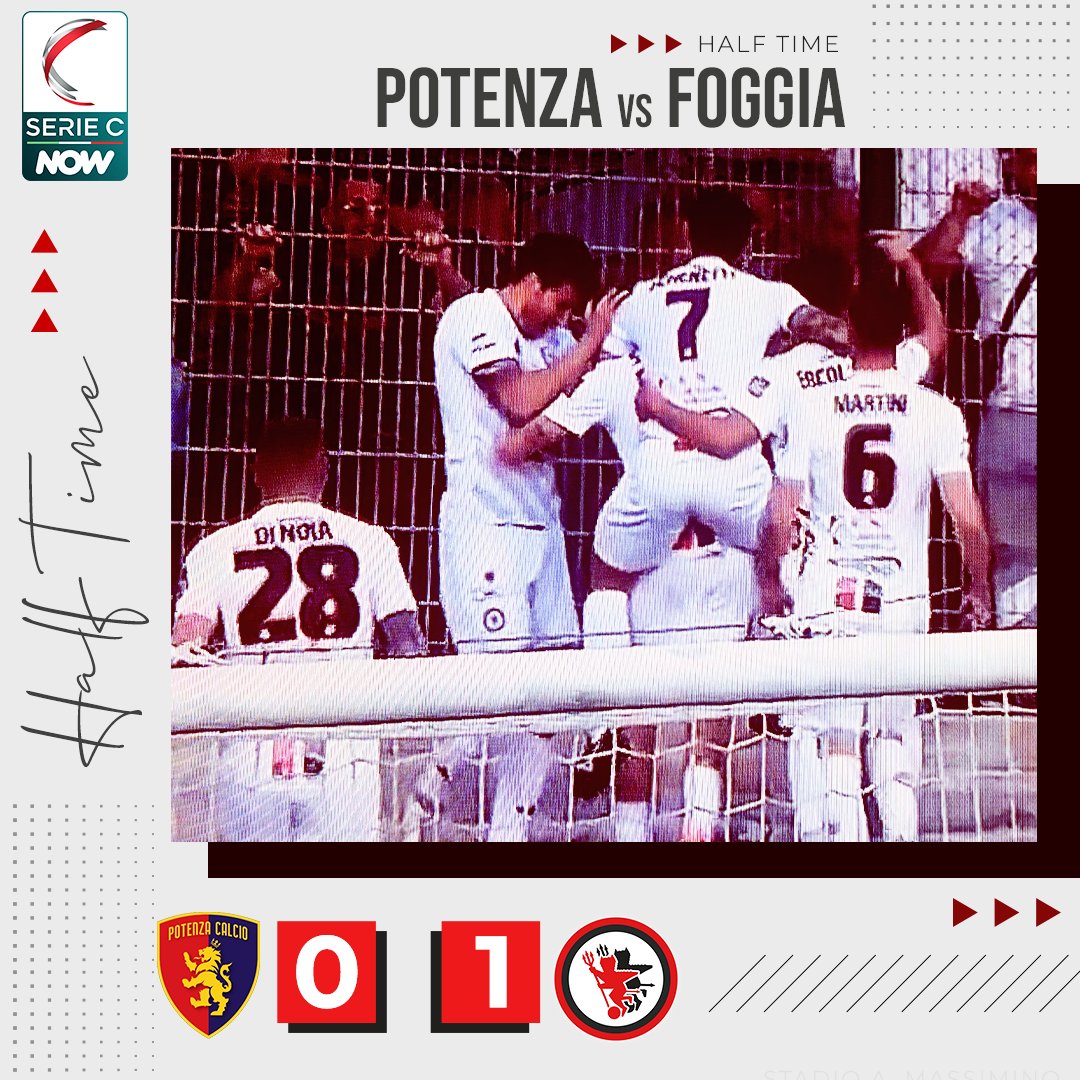 𝗛𝗔𝗟𝗙 𝗧𝗜𝗠𝗘 🔴⚫
Finisce la prima frazione di gara al #Viviani
#Potenza 0️⃣ #Foggia 1️⃣

Andiamo avanti sul finale di tempo con un'incornata vincente di Salines
#ForzaFoggia #NonTiLascioMai