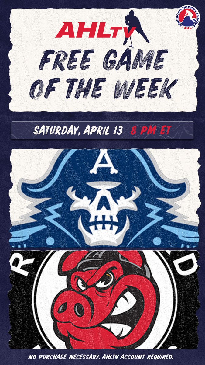 TheAHL's tweet photo. Happy Saturday, AHL fam😁
#AHLToday
📅: April 13
📺️: https://t.co/gjMuSbtKI1
🆓: #MILvsRFD https://t.co/fM5hCJkGHR