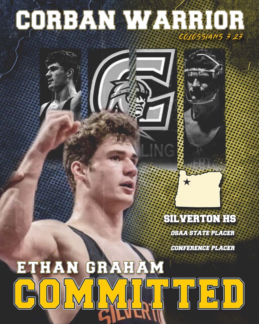 🚨COMMIT ALERT🚨 Excited to announce that local talent Ethan Graham will be a Corban Warrior ⚔️✝️🛡️🔨 next Fall! Ethan is a WARRIOR both on &amp; off the mat &amp; will be a great ambassador‼️ #wearecorban #fcawrestling #fcawrestlingpnw #warriorsforchrist #colossians323 #committed