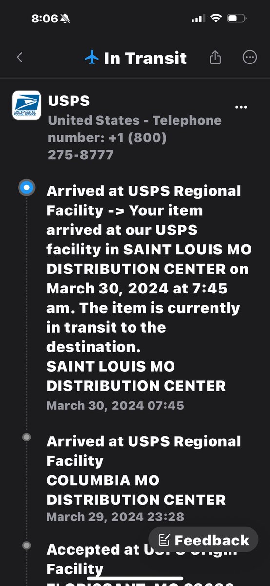 King_Legendary_'s tweet photo. @USPSHelp Please alert the postmaster. Package has been stuck in the saint louis distribution center for over two weeks https://t.co/qiAjQSYt6V
