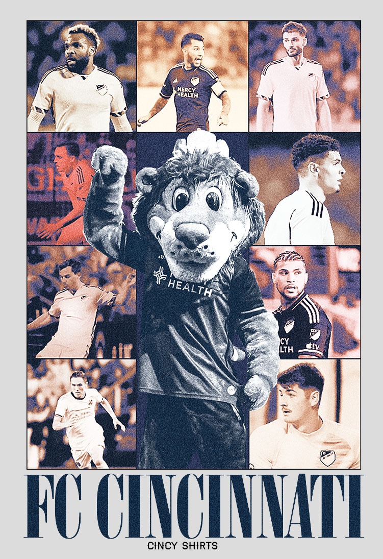 We're in our FC Cincinnati Era 🦁⚽ Tell us your favorite @FCCincinnati player (Gary the Lion included) in the comments below and we will choose 1 FCC fan at random to win this meme on a tee! #AllForCincy #FCCincinnati