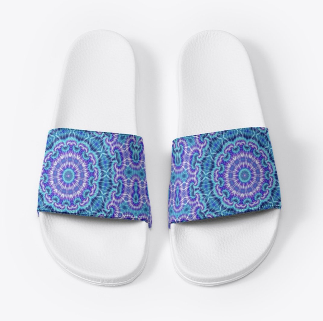 liminaldragonfly.com/listing/blue-a… #tiedye #slidesandals #slides #sandals #summershoes