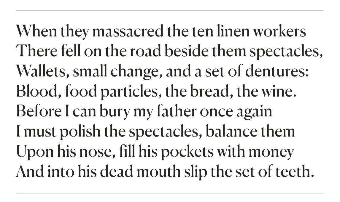 ‘The Linen Workers’ (extract) - Michael Longley