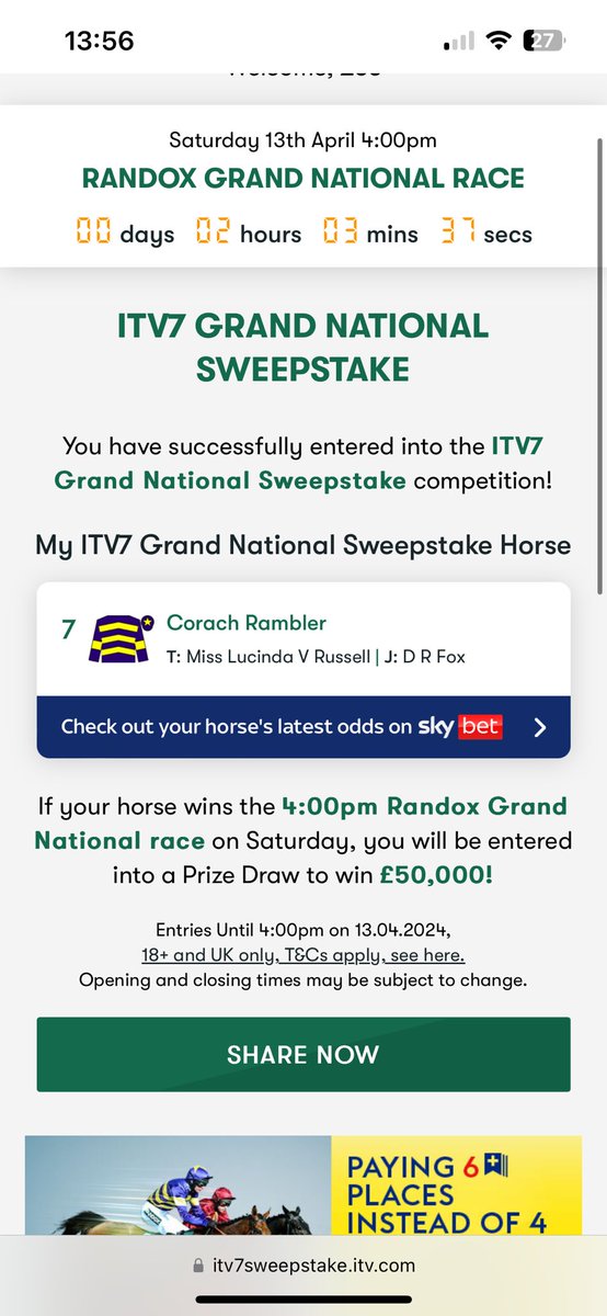ZoeCoomber's tweet photo. @itv7 #ITV7SweepToVictory https://t.co/dnqje0mHP4