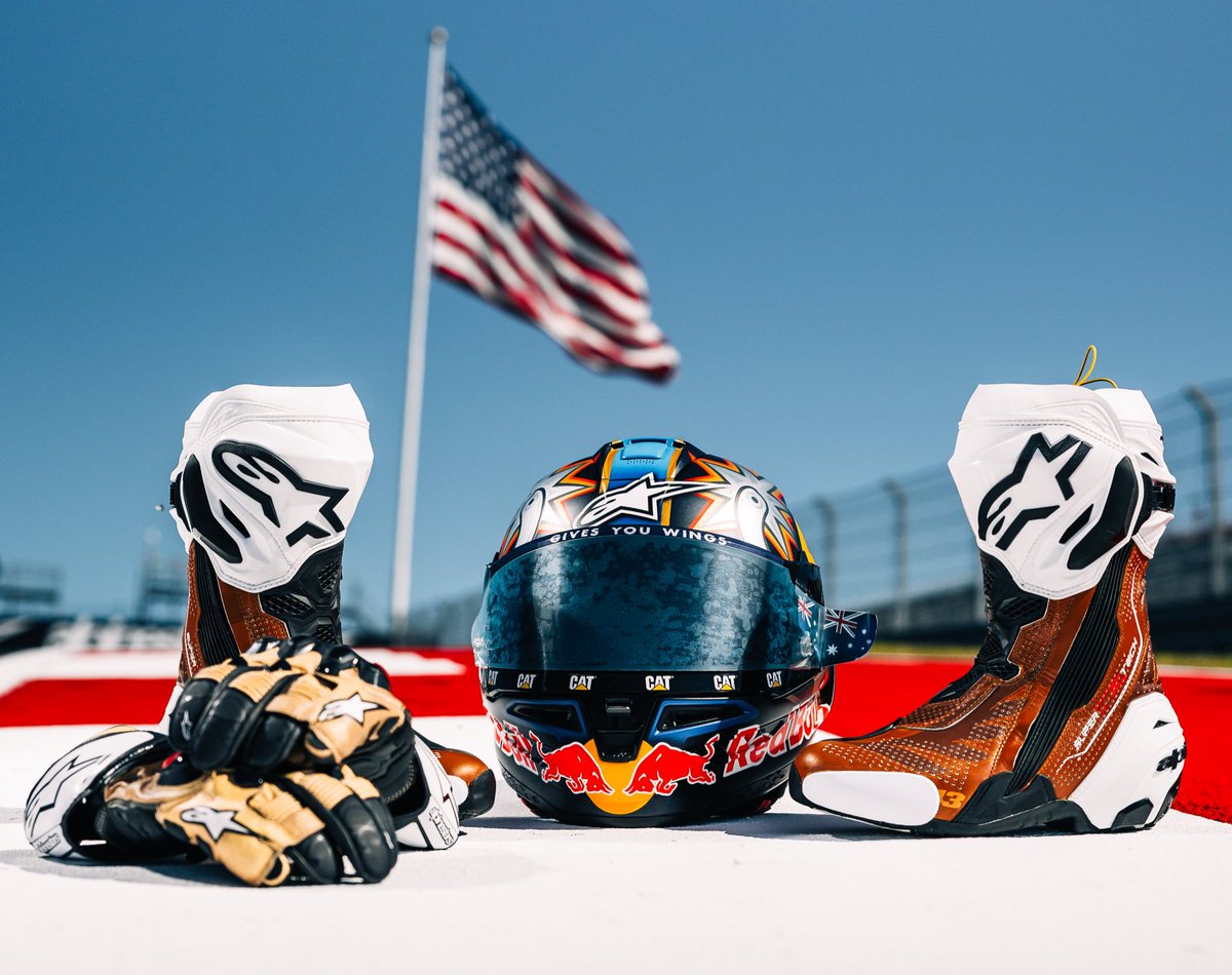 I know I say it every single time, but I think this is the best one yet! Ridin’ COTA with something southern this weekend 🤠🇺🇸 Thanks @alpinestars & Dirt Studios, you've nailed it 🤟