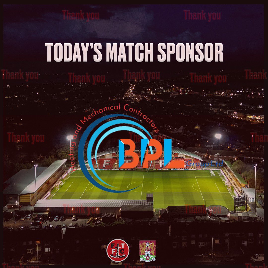 Thank you to our Match Sponsor for today’s fixture vs Northampton Town - BPL Group Ltd ⚽️ #OnwardTogether #MatchdaySponsor