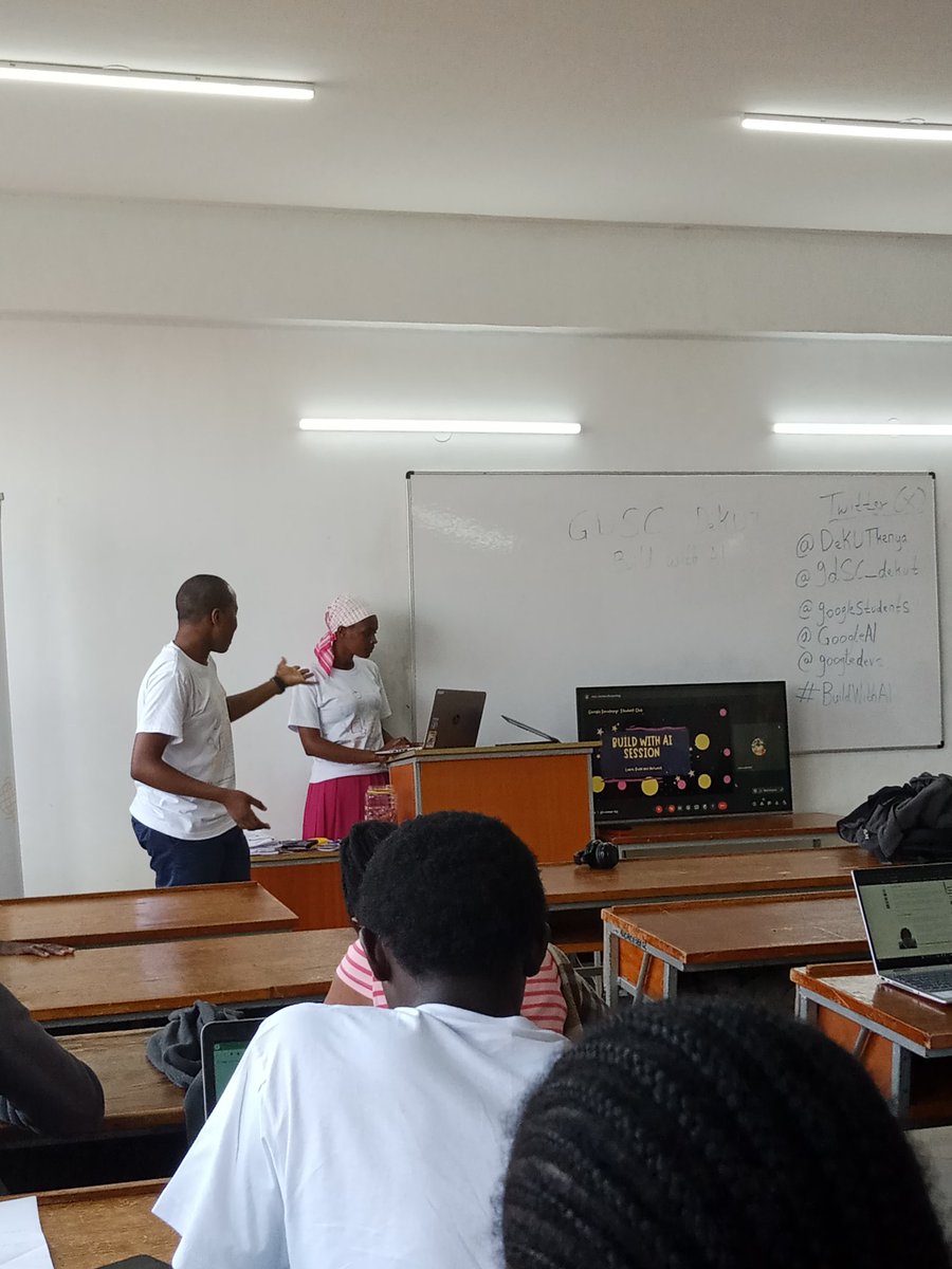 Next session: 
<a href="/maryk_analyst/">Mary kariuki</a>
How the world of Tensor flow and Gemini meet

<a href="/gdsc_dekut/">GDG on Campus DeKUT #IOExtended</a> 
<a href="/googlestudents/">Google Students</a> 
<a href="/GoogleAI/">Google AI</a> 
<a href="/googledevs/">Google for Developers</a> 
#BuildWithAI