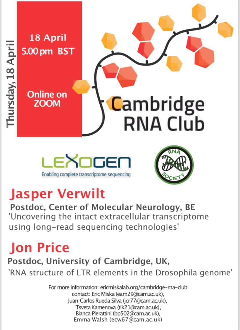 Cambridge RNA Club tweet media