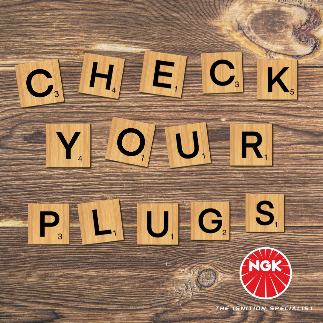 Happy World Scrabble Day! Here's a gentle reminder to check your plugs before you start your engines this season. #ngk #ngksparkplugs #worldscrabbleday #scrabble #auto #carsofinstagram