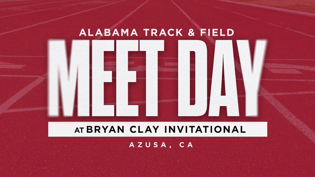 Final day from the west coast🔜 📍Azusa, CA 📊bit.ly/4aRT7J2 📺FloTrack ⏰Tide will begin at 9:30 a.m. with the men’s 5K open C #RollTide