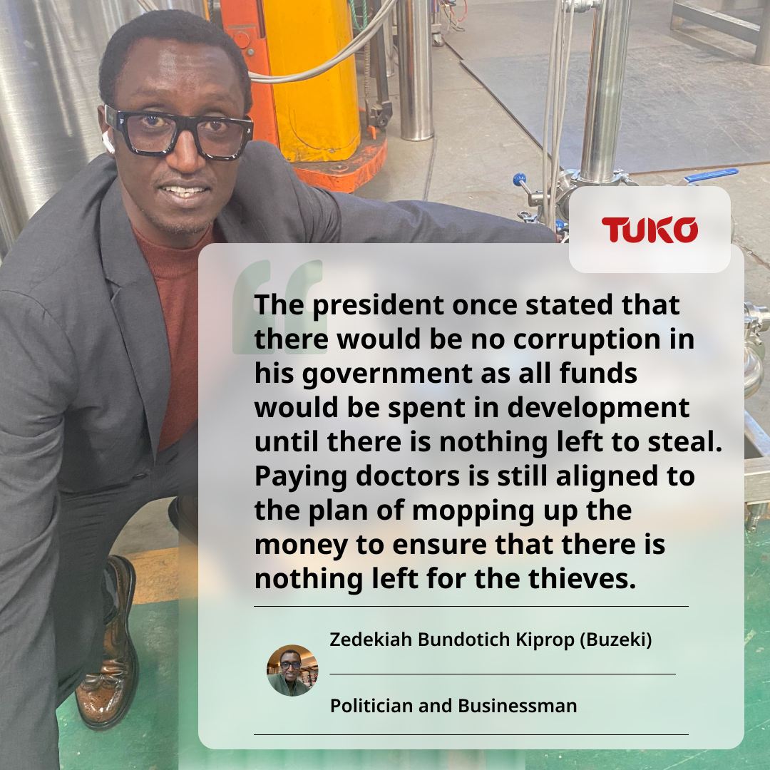 'Medics must continue fighting until the the 2017 CBA is honoured,' Politician and businessman Buzeki has said. #tukonews #Kenya #Politics #DoctorsStrikeKE #Buzeki