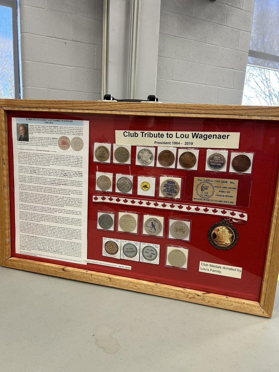 At the Chatham Coin show (celebrating 61yrs) today and they did a tribute to my Father in Law who was the president for 53 years ❤️❤️❤️❤️ #coinshow #collectors
