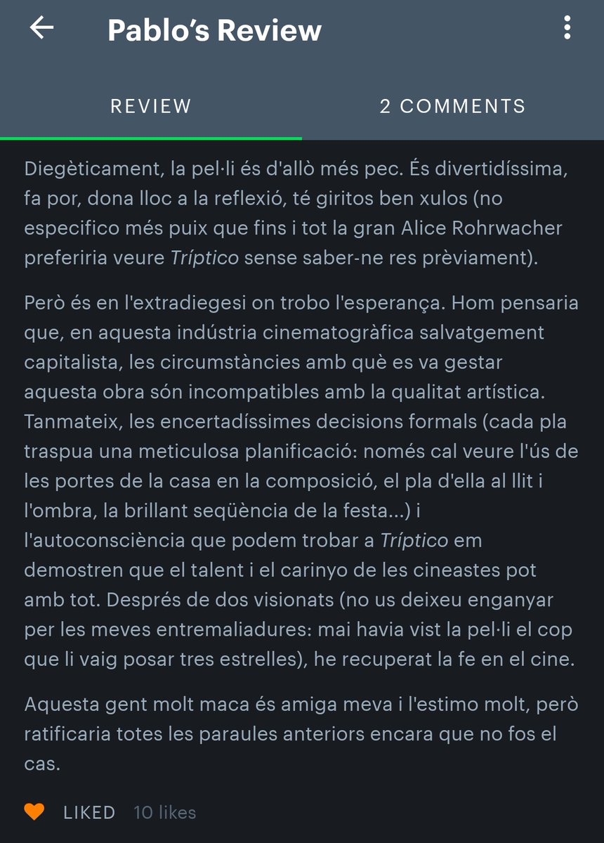 UnFrikiInculto's tweet photo. Ahora que se acerca el final del @DAFilmFestival aprovechamos y compartimos algunas de vuestras críticas de Tríptico en @letterboxd que más nos han gustado (nos hemos sonrojado leyéndolas no me escondo!!!!!!) 😳😳😳😳😳✍️✍️✍️✍️❤️‍🩹❤️‍🩹❤️‍🩹❤️‍🩹❤️‍🩹 https://t.co/qLnur2jmcu