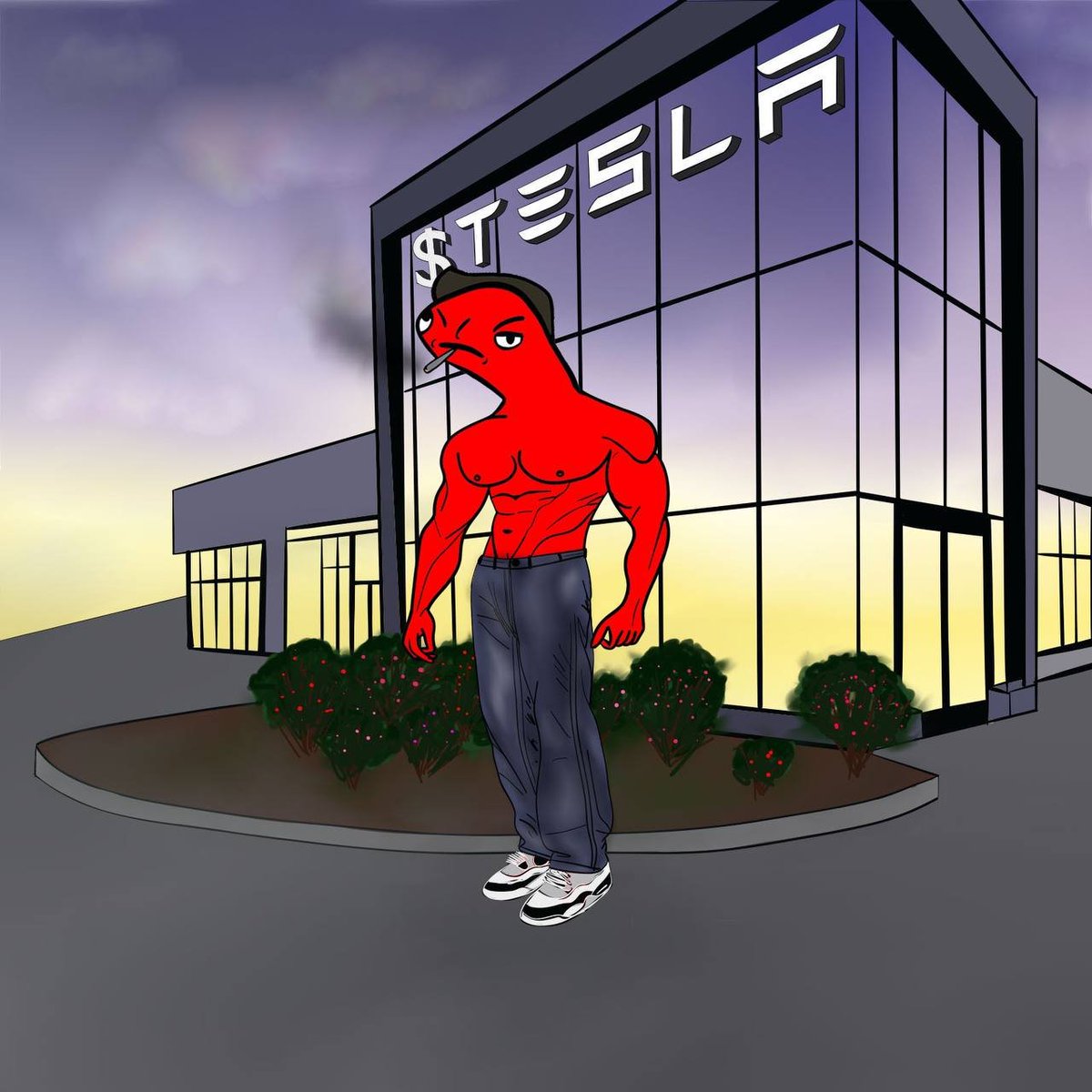 RedlonMusk's tweet photo. Hold on to your $Tesla and mining rigs!  You anons know I am not just the next big thing but I am shreedded af.

I am ready for Mars mission. Pass the moon we go 🚀 https://t.co/o9BBxhGyNA