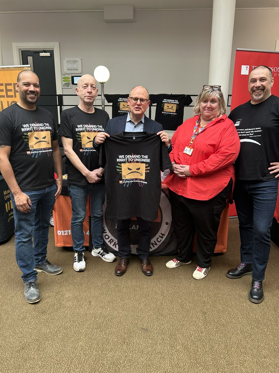 A brilliant day at the @TUCMidlands Annual Conference raising money for the #Amazon strike fund Huge thanks to all the delegates who donated and to @nowak_paul and the team for all the support ✊ payupbezos.co.uk