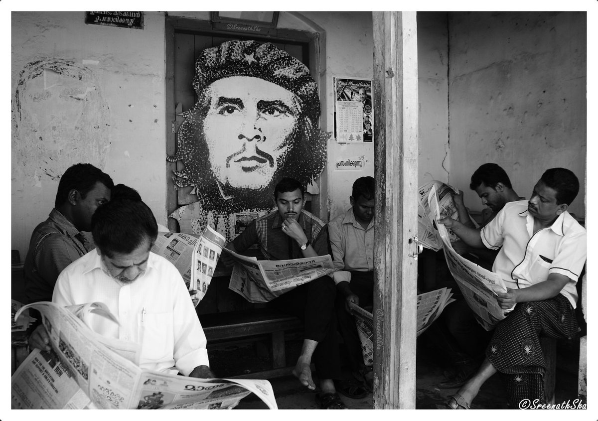 A crowded reading room: The love for the print newspapers #Kochi #Kerala #India #photography #Art #streetphotography #printmedia #blackandwhitephotography #Asia
#photographylovers #PhotoMode 
#reading #news #newspaper