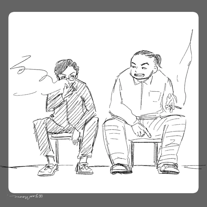 創作ラクガキ
メガネチビとビッグマンのグチ大会 