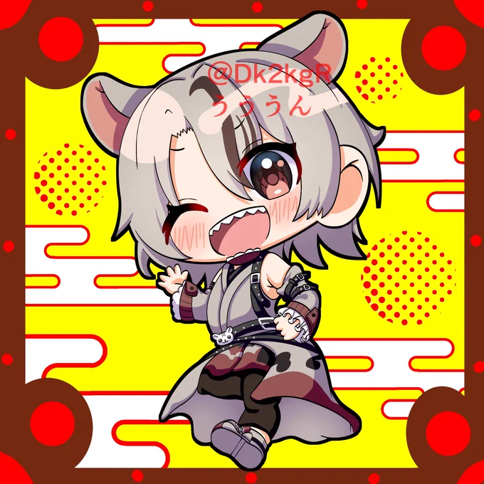 【お仕事告知】 この度虎牙リヒト様(@ Vtuber_kogaR )のSDイラストを制作いたしました! こちら以外にも色々と描かせていただき、今後配信で公開予定とのことですので皆様ぜひチェックしてくださいませ! 