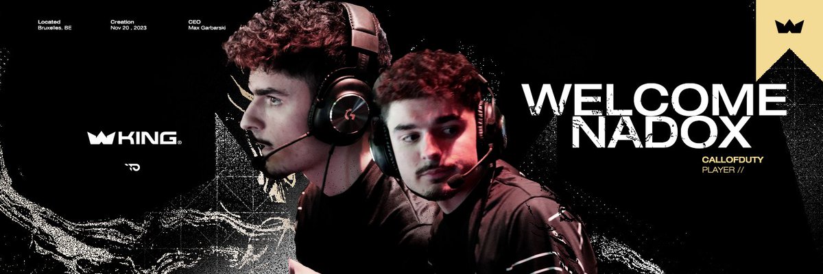 Bienvenue <a href="/Nadox_/">d</a> ! 👋

Il complètera notre roster Call of Duty pour le reste de la saison.

L'heure d'établir un nouveau règne est arrivé!👑

#KINGWIN