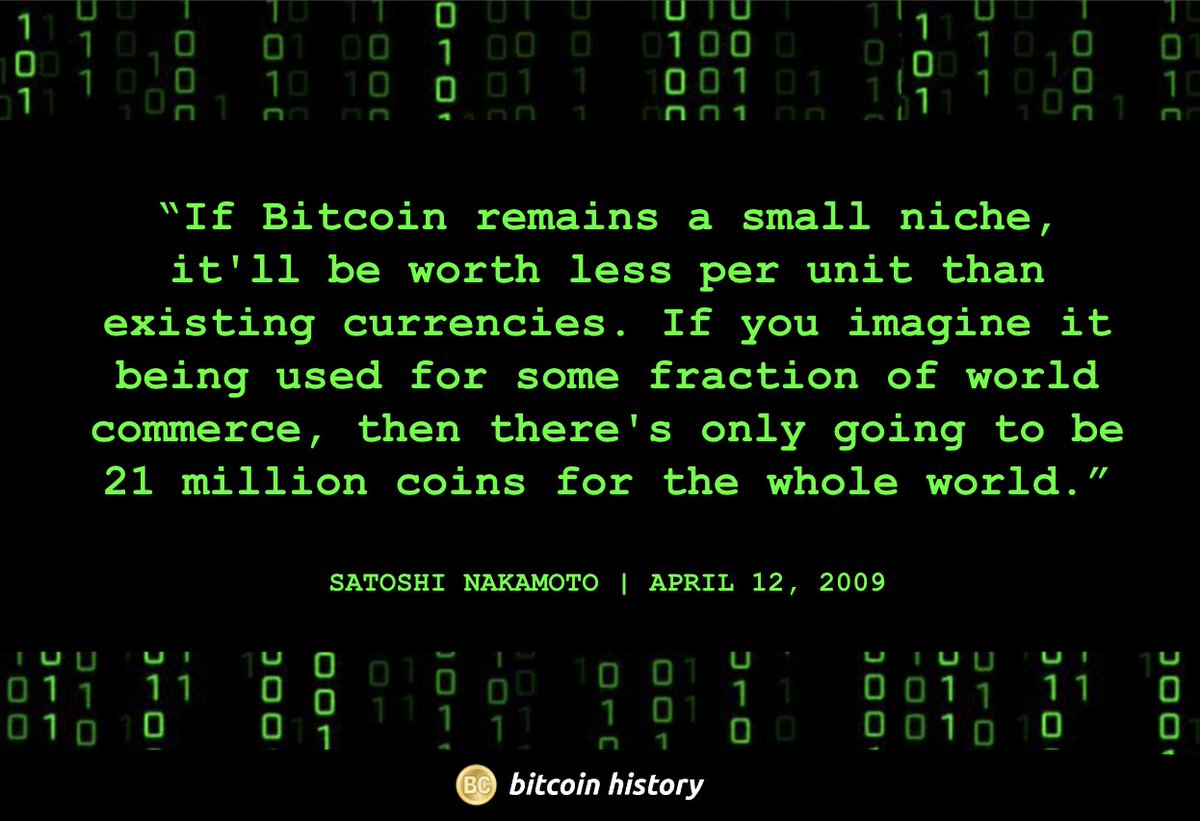 pete_rizzo_'s tweet photo. ✨ "21 million coins for the whole world."

Satoshi Nakamoto explaining #Bitcoin scarcity at $0.01, exactly 15 years ago 💫
