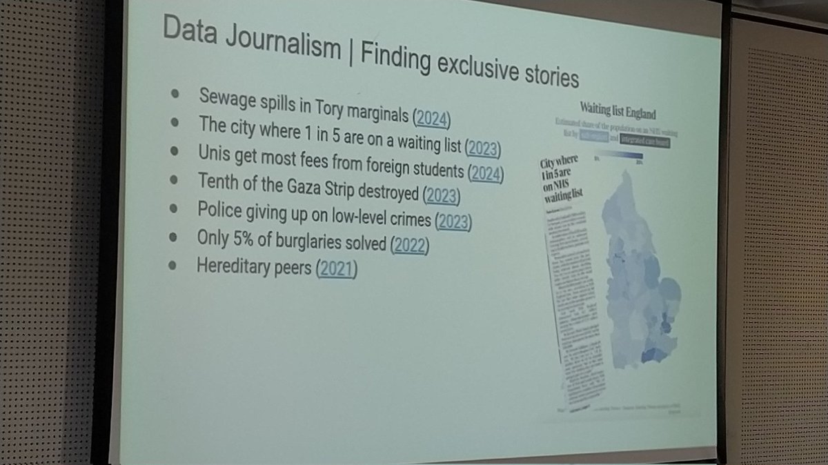 Kicking off after lunch with @TomHCalver of @thetimes talking about #DataJournalism #MJASymposium