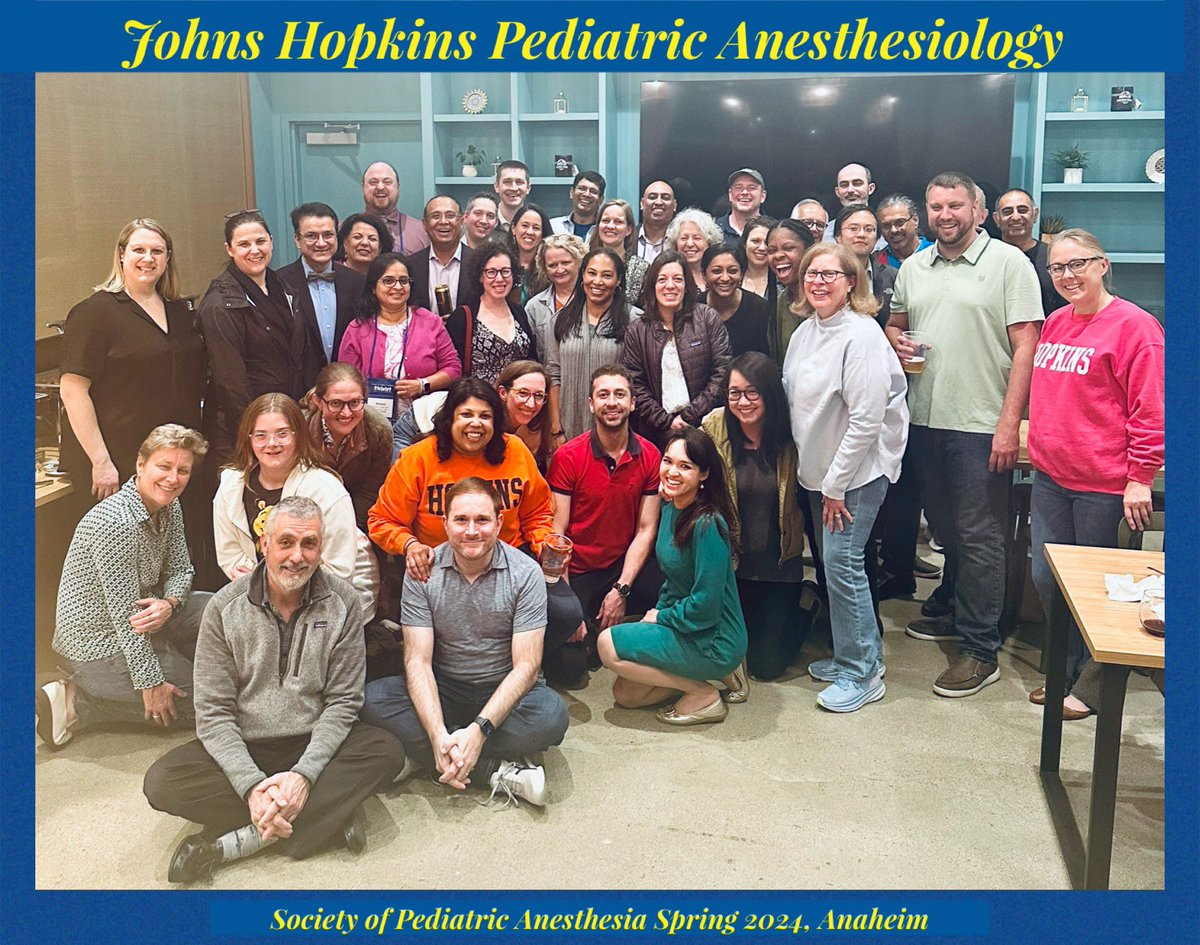 Sapna Kudchadkar, MD, PhD (@sapnakmd) on Twitter photo The <a href="/HopkinsMedicine/">Johns Hopkins Medicine</a> Pediatric Anesthesiology Family at #PedsAnes24.
Spanning 50 years of exceptional training & #PedsAnes care for #EveryKidEveryDay <a href="/HopkinsKids/">Johns Hopkins Children's Center</a> & <a href="/AllChildrens/">Johns Hopkins All Children's Hospital</a> - all in one place.
Friends for a lifetime. ❤️ #Joy The <a href="/HopkinsMedicine/">Johns Hopkins Medicine</a> Pediatric Anesthesiology Family at #PedsAnes24.
Spanning 50 years of exceptional training & #PedsAnes care for #EveryKidEveryDay <a href="/HopkinsKids/">Johns Hopkins Children's Center</a> & <a href="/AllChildrens/">Johns Hopkins All Children's Hospital</a> - all in one place.
Friends for a lifetime. ❤️ #Joy