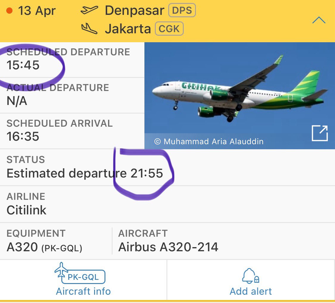 JasonSmart152's tweet photo. Citilink Airlines delay my flight for over 6 hours. When we asked for a meal voucher or even a drink  voucher, they said NO! They said the flight was not delayed. This is the sort of idiocy in dealing with Indonesian airlines. #citilink #flightdelay #airline #indonesia #delay https://t.co/NPuRl6rzGH
