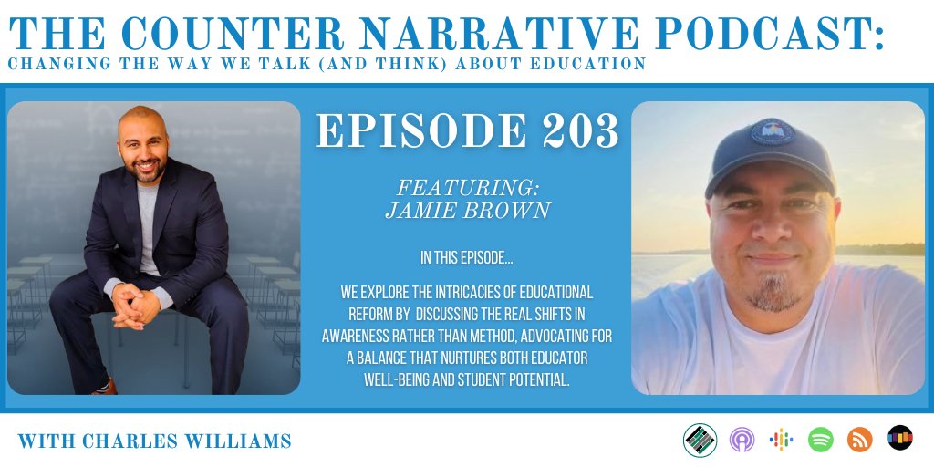 On episode 203, dive into a fresh perspective with @Leadership_JB as he challenges the notion of 'change' in education, advocating instead for awareness and balance. Listen here: 🍎 apple.co/3vRP0Oc 🟢 spoti.fi/3VUUrqc