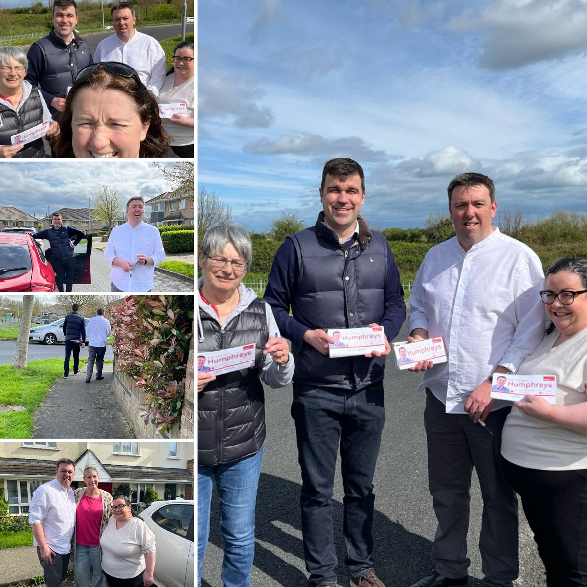 Great to be out about chatting to neighbours in the actual sun for a change with @DuncanSmithTD on the @labour canvass in Swords. 🏘Housing development 🏊‍♂️swimming pools ⚽️playing pitches 🚦traffic and more discussed.