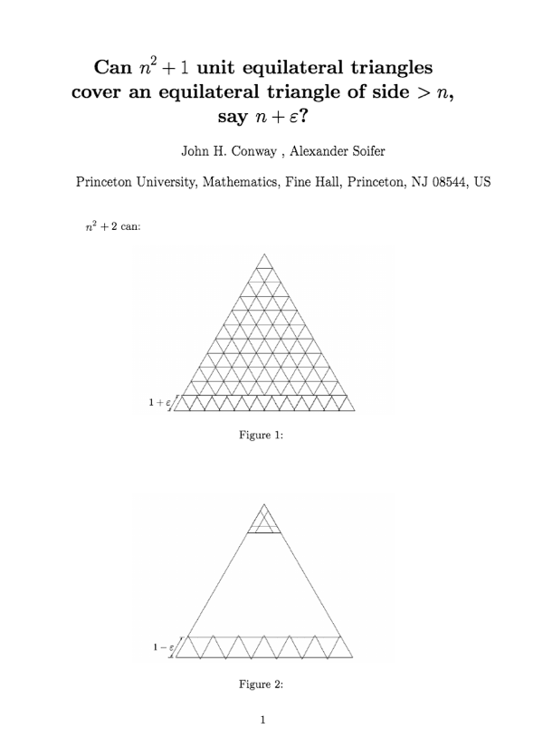 The world's record shortest math paper with only two words.