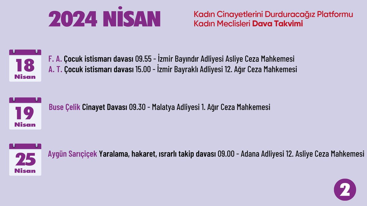 Nisan ayında kadınlara adalet için, il il adliyelerde mücadeleye devam ediyoruz. #AslaYalnızYürümeyeceksin