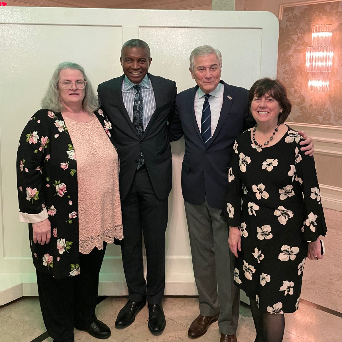 One of my early assignments as a young congressional staffer for Congressman Lester Wolff was supporting the invaluable work of the @APECofQueens. It was so great to be with Executive Director Irene Scheid, Honoree Dr. Gerrard Bushell, and the great Terri Thomson at their 2024