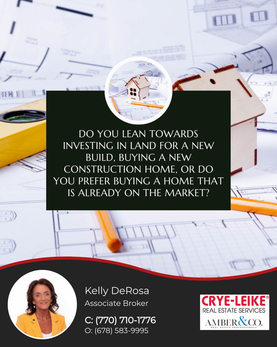 Where does your investment compass point? Are you drawn to the endless possibilities of land for a custom build, the allure of a brand-new construction, or the charm of a pre-loved home? Share your preference! 🏠

#homeownership #buildorbuy #dreamhome #customhome